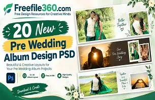 Pre Wedding Album Design PSD
