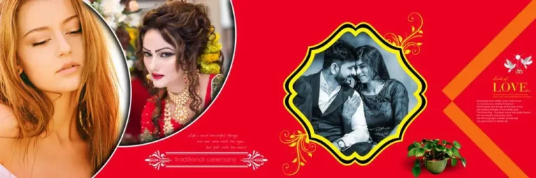Wedding Album Design PSD Free Download 12X36