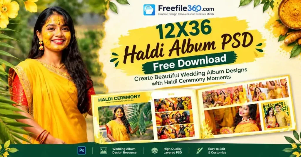 12X36 Haldi Album PSD