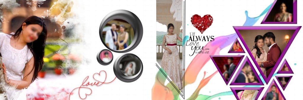 Pre Wedding Album Design PSD Free Download 12X36 Zip