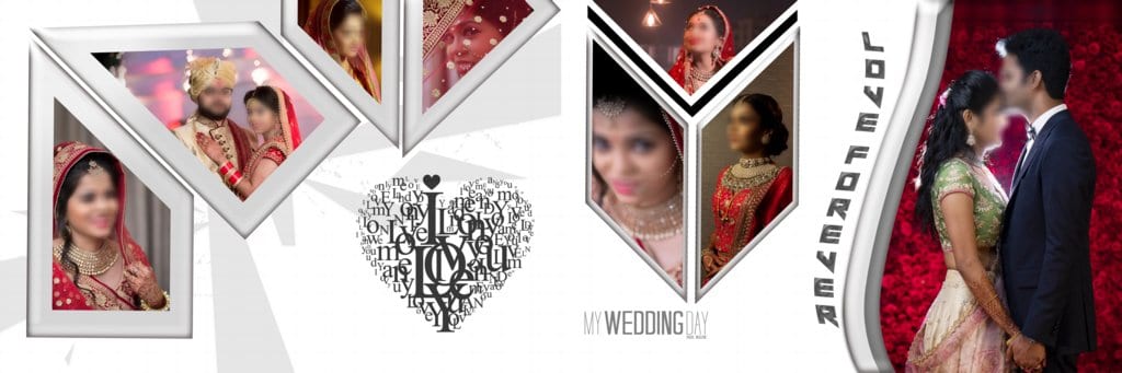 Pre Wedding Album Design PSD Free Download 12X36 Zip