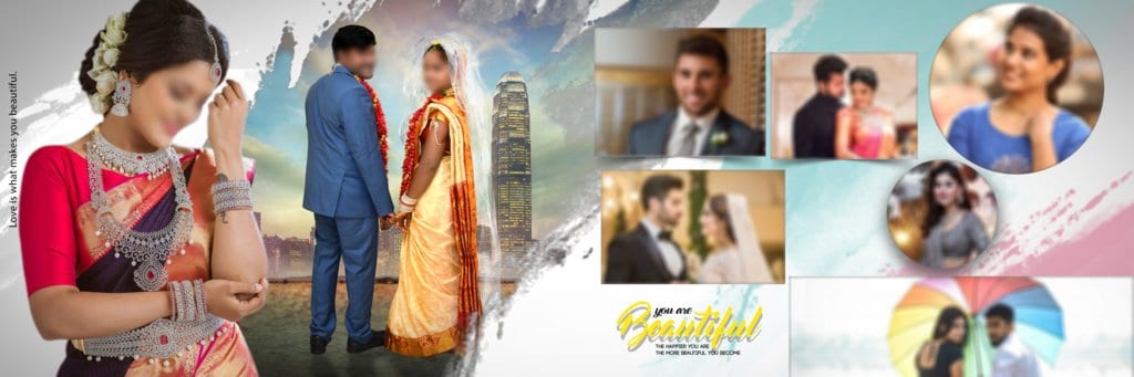 Pre Wedding Album Design PSD Free Download 12X36 Zip