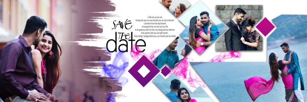 Pre Wedding Album Design PSD Free Download 12X36 Zip