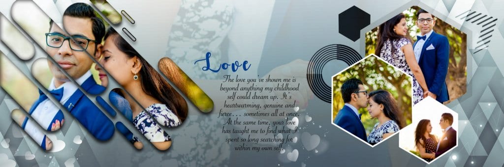 Pre Wedding Album Design PSD Free Download 12X36 Zip