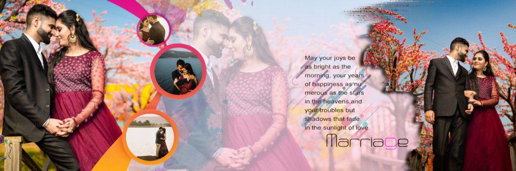 Pre Wedding Album Design PSD Free Download 12X36 Zip